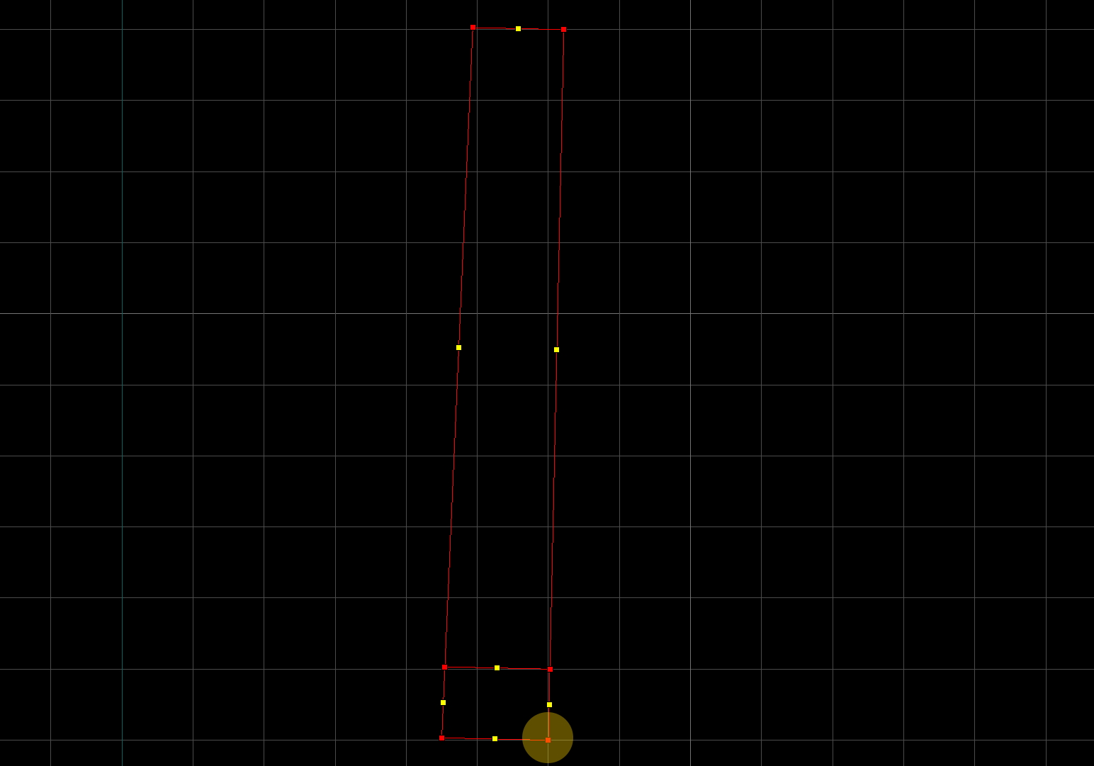 ramp is aligned to grid